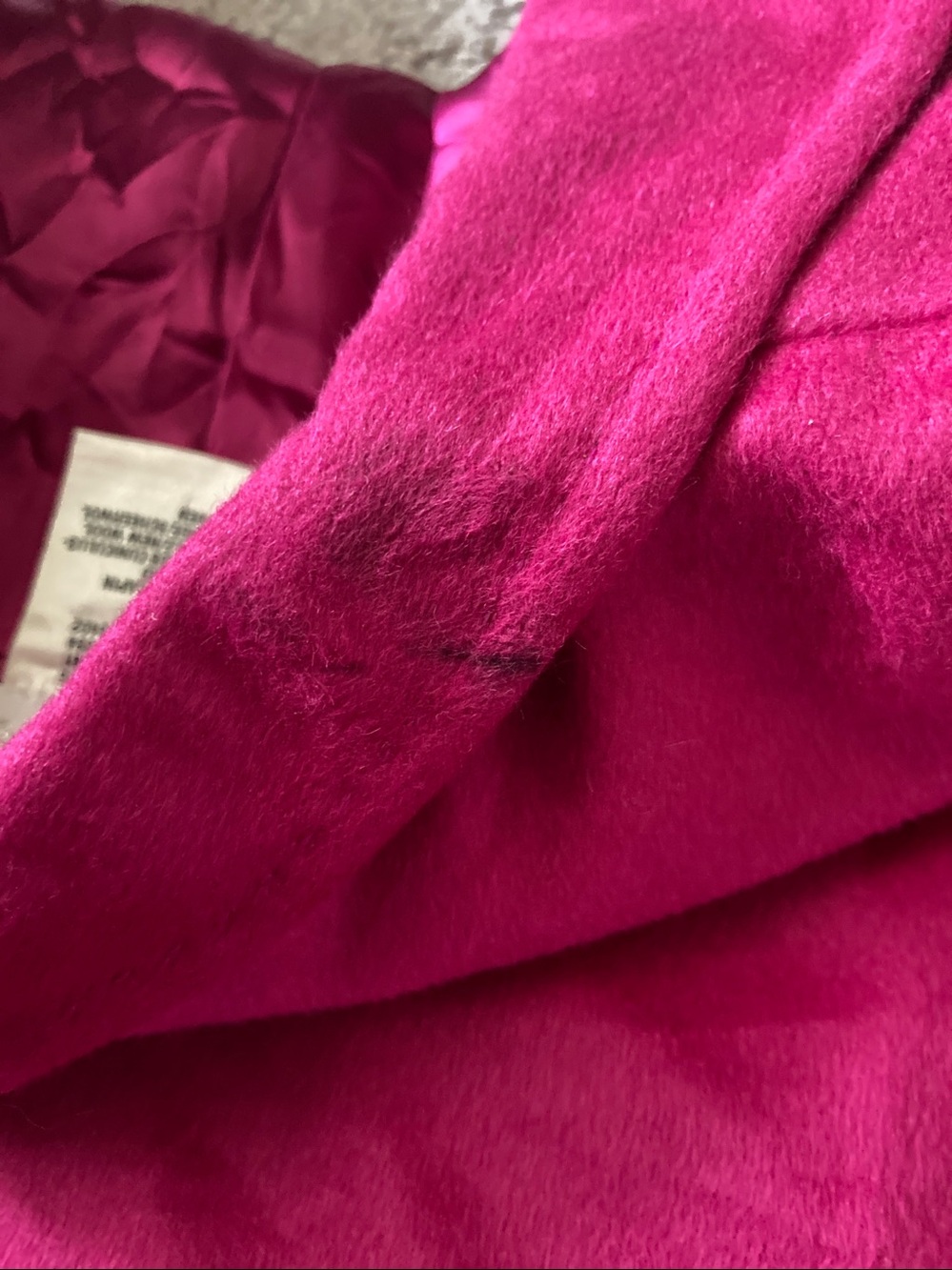 Vintage Escada fuchsia rabbit & wool blazer jacket, ~Medium. - Picture 14 of 16
